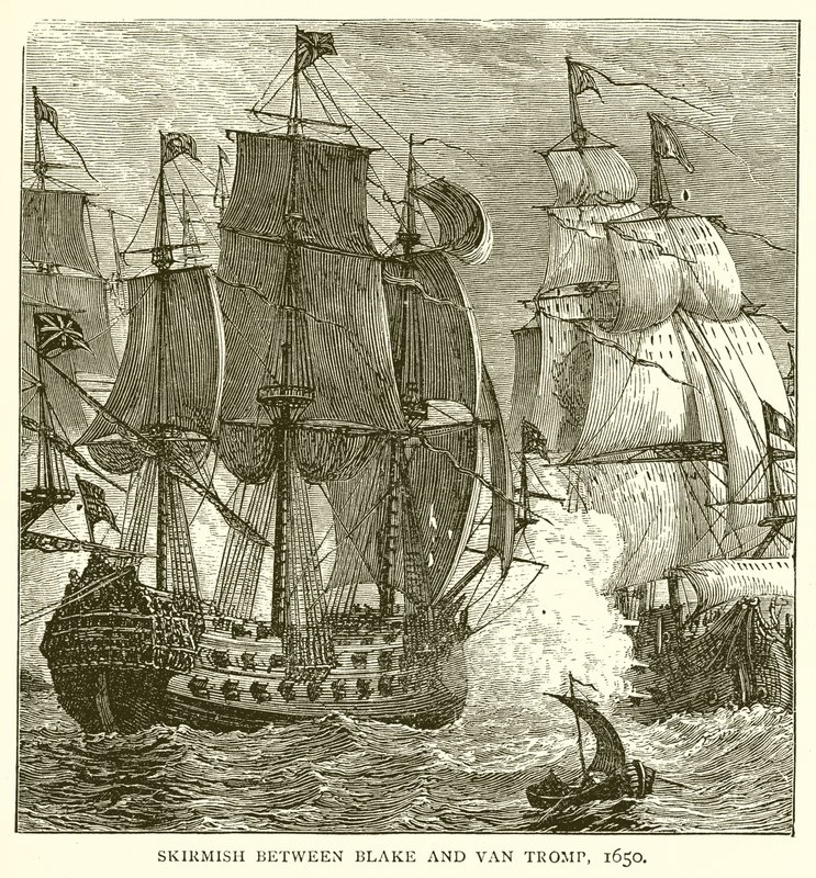 skärmytsling mellan Blake och Van Tromp, 1650 av English School