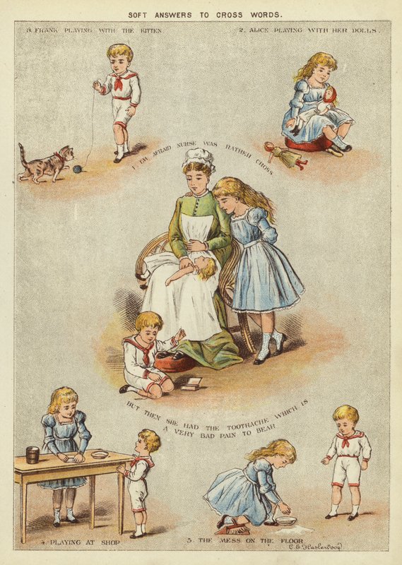 Mjuka svar på korsord (chromolitho) av English School
