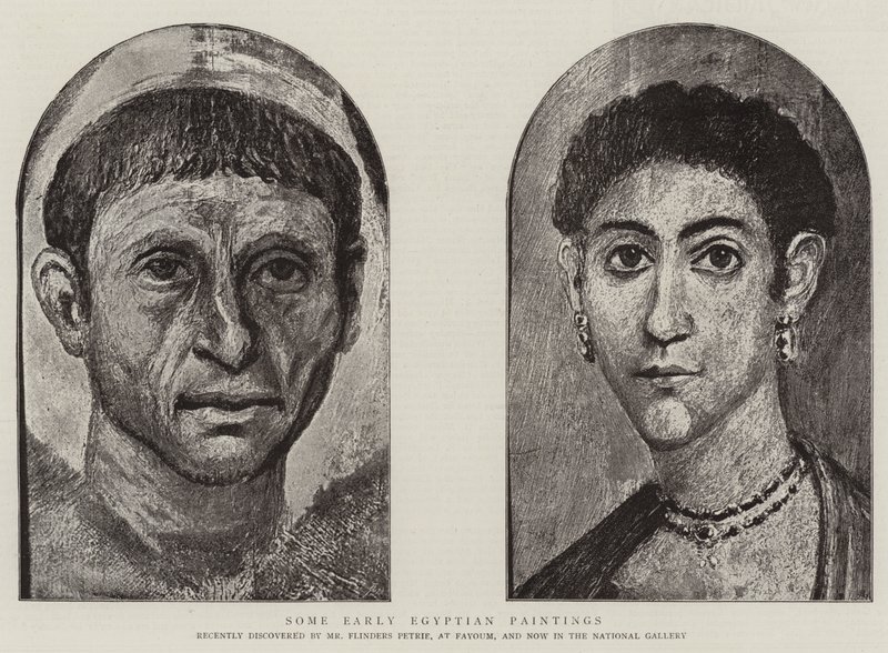 Några tidiga egyptiska målningar (gravyr) av English School