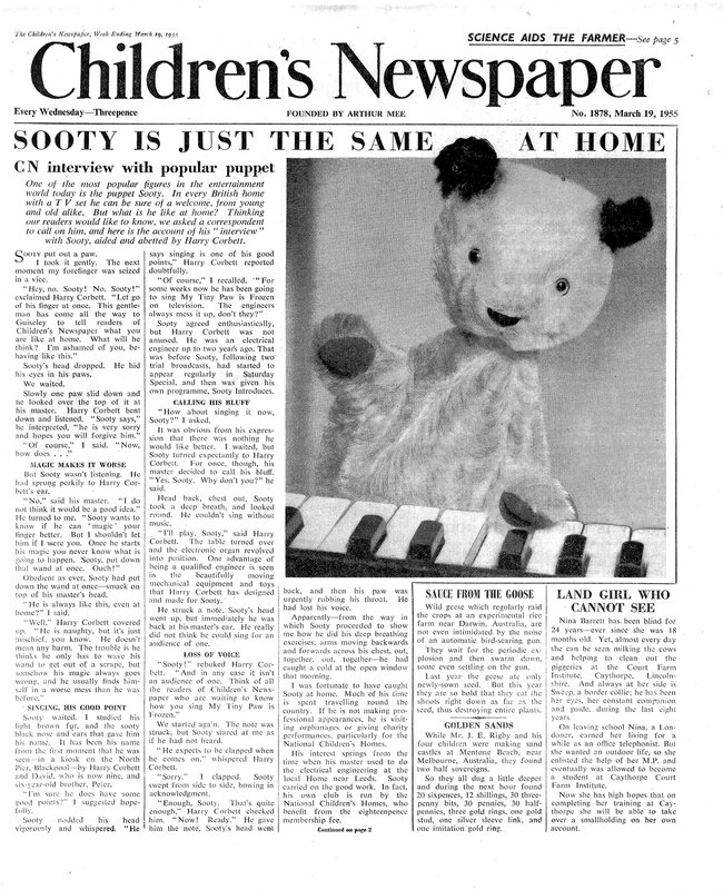 Sooty, förstasidan av 