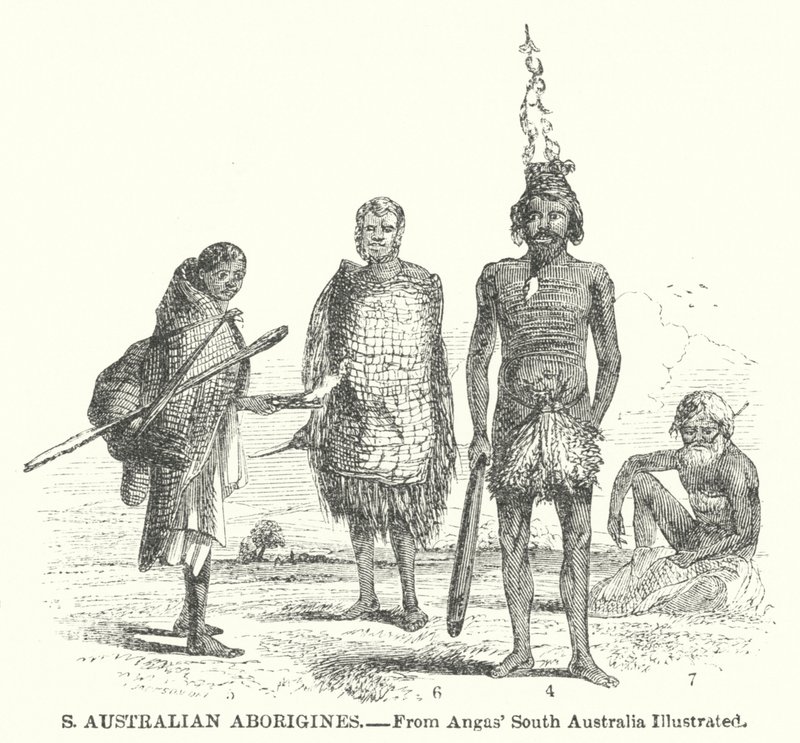 Aboriginerna i södra Australien (gravyr) av English School