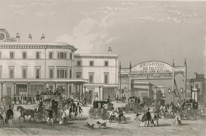 Sydöstra järnvägsstationen, London Bridge av English School