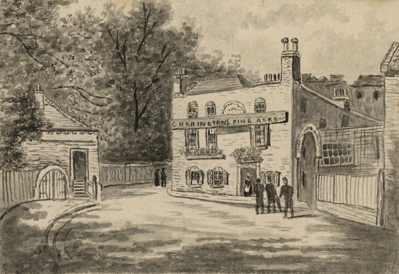 Spanjors Inn, Hampstead, London (wc på papper) av English School