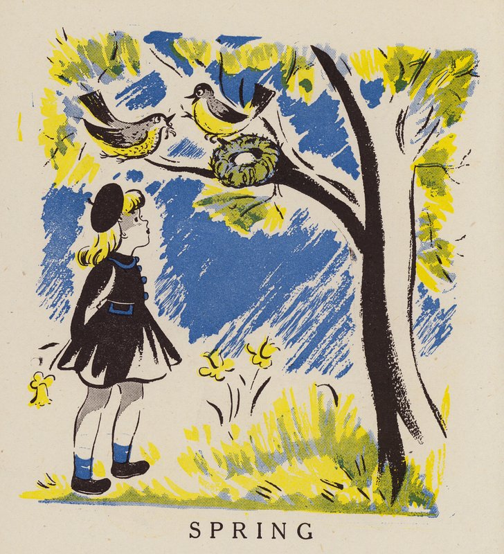 Vår (färglitografi) av English School