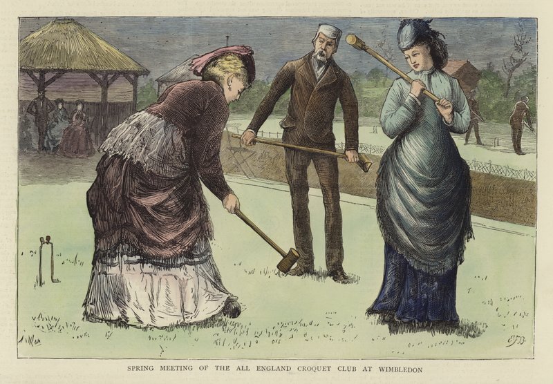 Vårmöte för All England Croquet Club i Wimbledon av English School