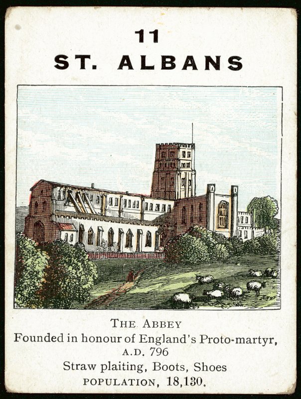 St Albans (färg litho) av English School