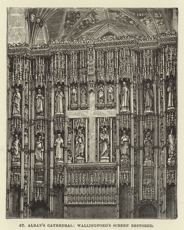 St Albans Cathedral, Wallingfords skärm återställd av English School