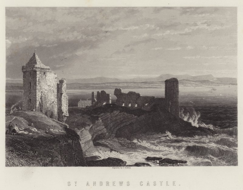 St Andrews Castle (gravyr) av English School