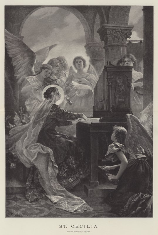 St Cecilia (gravyr) av English School