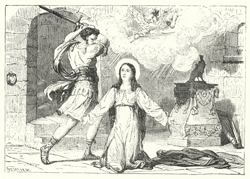 St Cecilia (gravyr) av English School