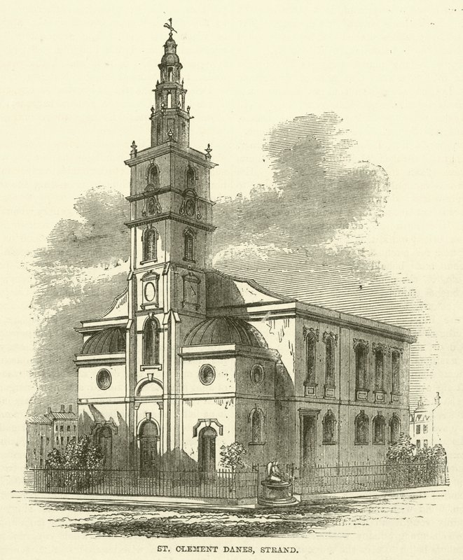 St Clement Danes, Strand (gravyr) av English School