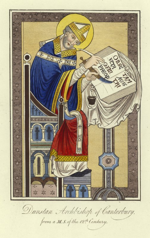 St Dunstan, ärkebiskop av Canterbury av English School