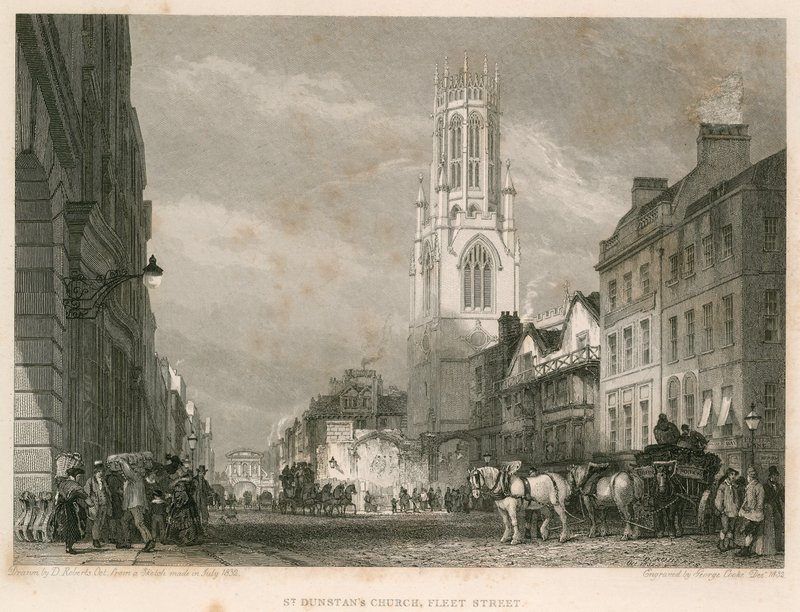 St Dunstans kyrka, Fleet Street, London av English School