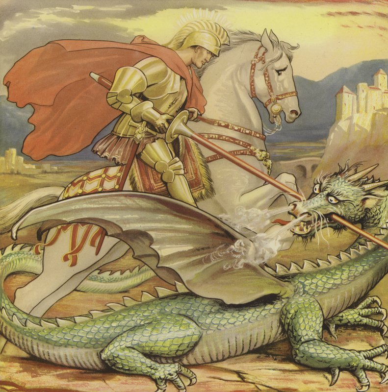 St George och draken av English School