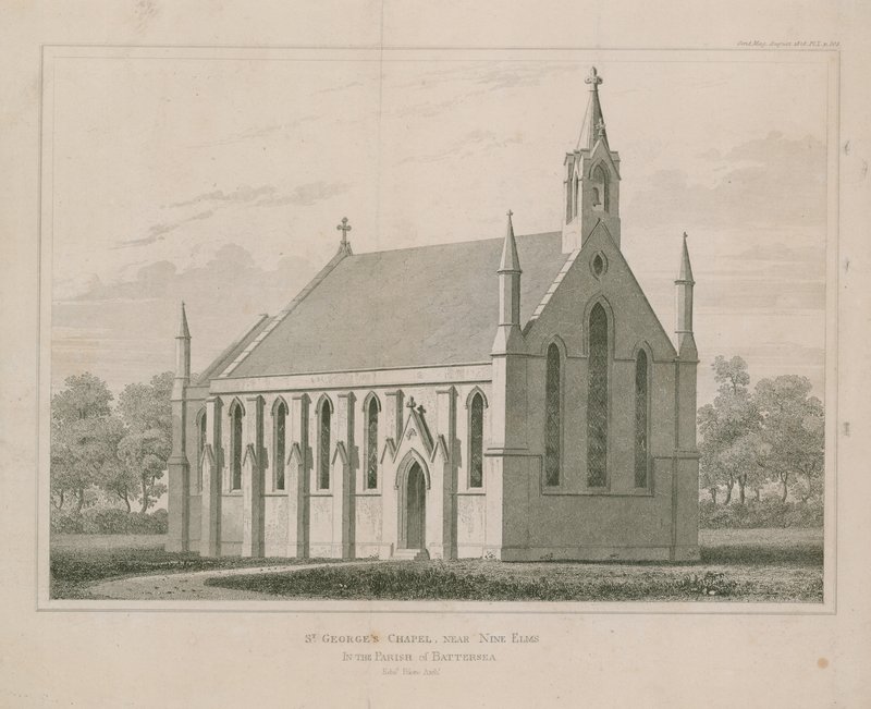 St Georges Chapel, nära Nine Elms, Battersea av English School