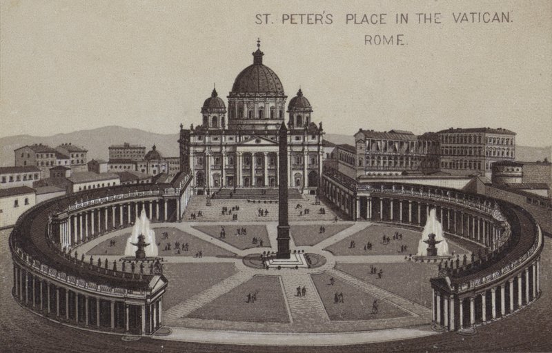 Petersplatsen, Vatikanstaten, Rom, Italien av English School