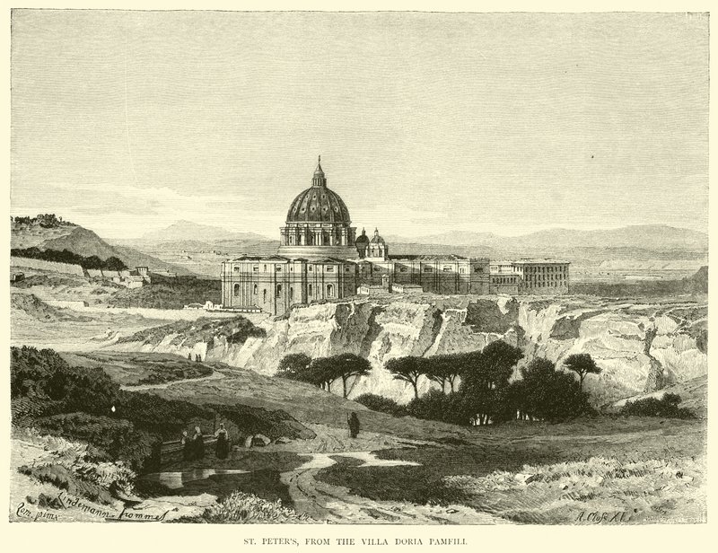 St Peters, från Villa Doria Pamfili av English School