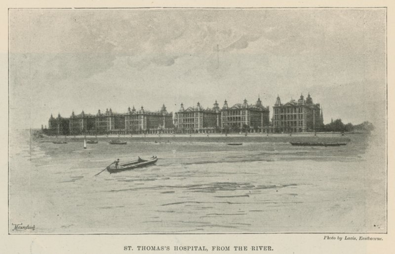 St Thomass Hospital, från floden av English School