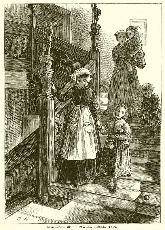 Trappan till Cromwell House, 1876 av English School