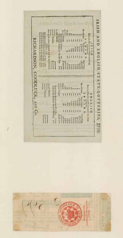 Statens lotteri, 1798 av English School