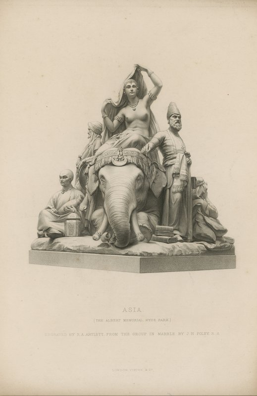 Staty som föreställer Asien som pryder Albert Memorial av English School