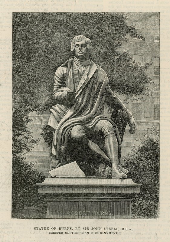 Staty of Burns, av Sir John Steell av English School