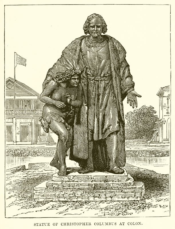 Staty av Christopher Columbus vid Colon av English School