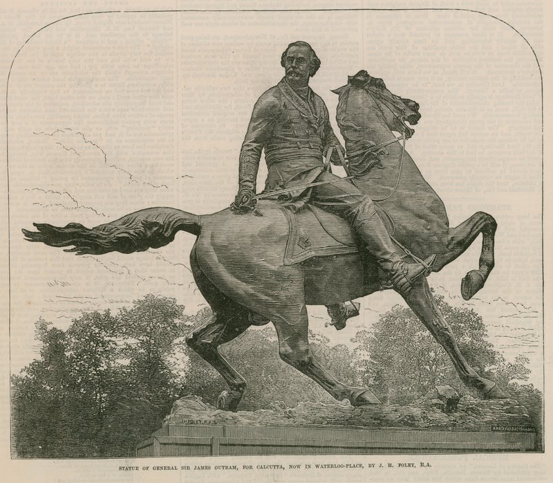 Staty av general Sir James Outram, för Calcutta, nu på Waterloo Place av English School