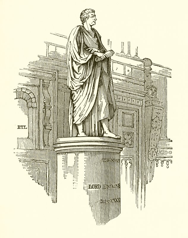 Staty av Lord Erskine i Lincoln