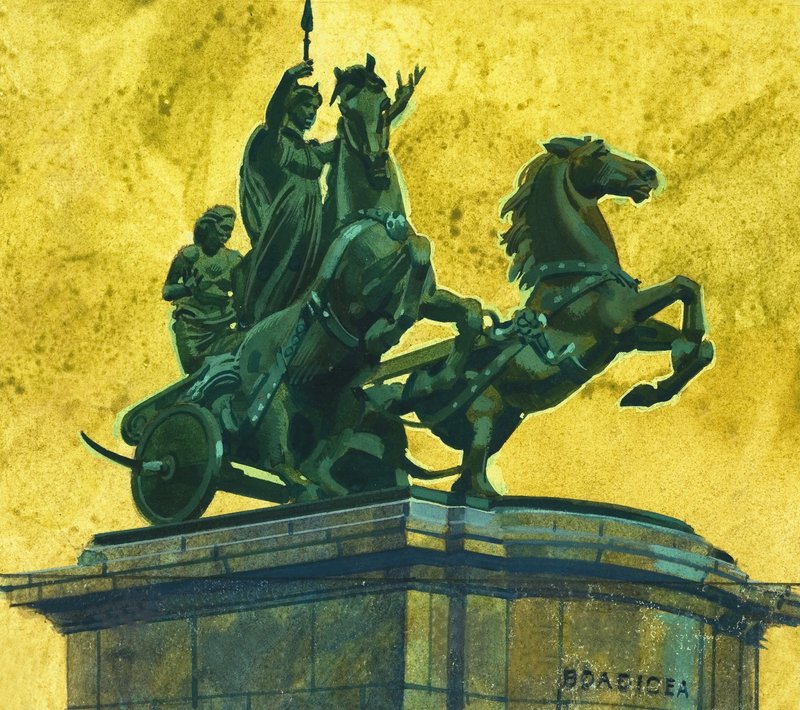 Staty av drottning Boadicea av English School
