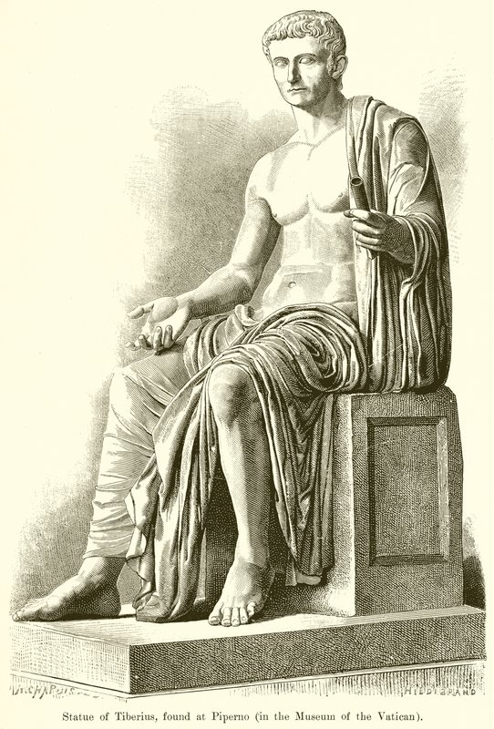Staty av Tiberius, funnen vid Piperno av English School