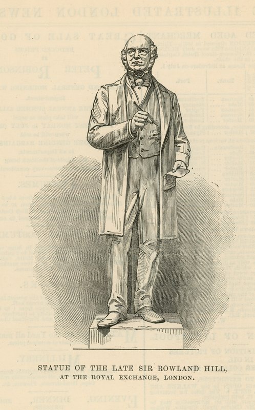 Staty av den sena Sir Rowland Hill av English School