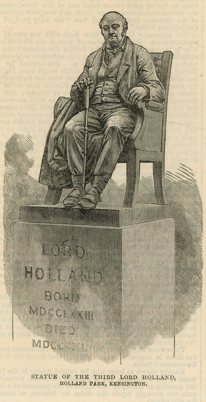 Staty av den tredje Lord Holland i Holland Park, Kensington av English School