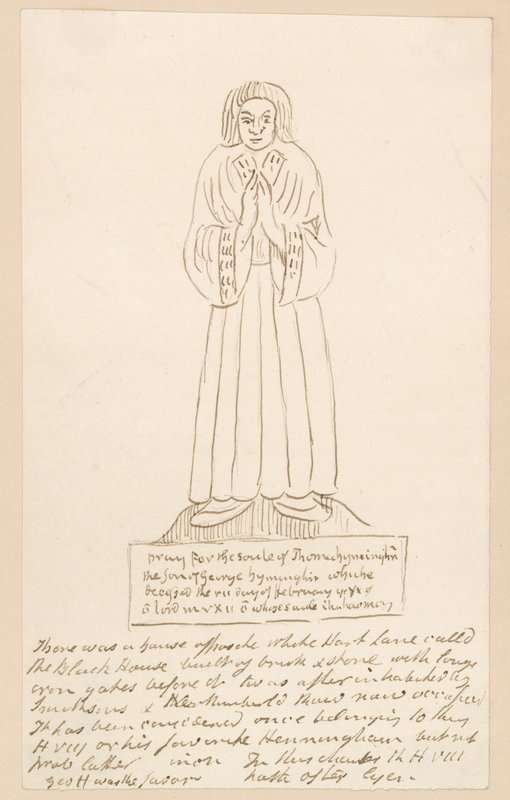 Staty, grav av Thomas Lymington (bläck på papper) av English School
