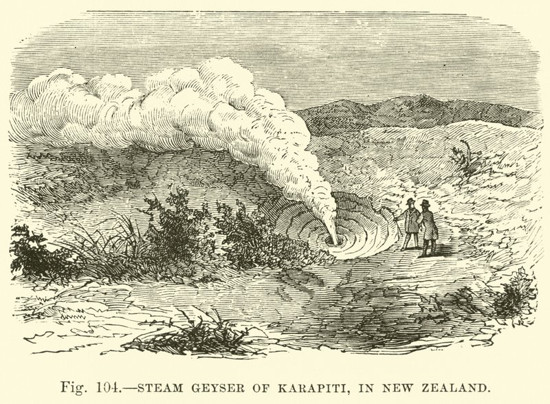 Steam Geyser of Karapiti, i Nya Zeeland av English School
