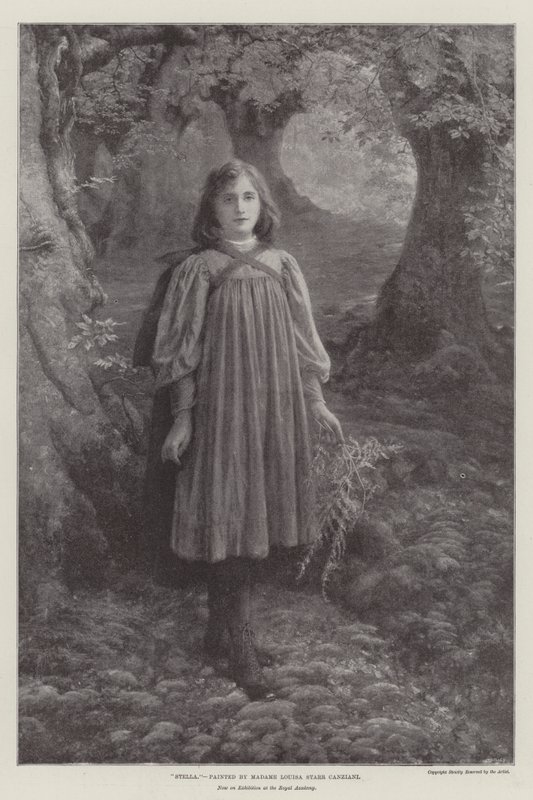 "Stella," nu på utställning på Royal Academy (litho) av English School