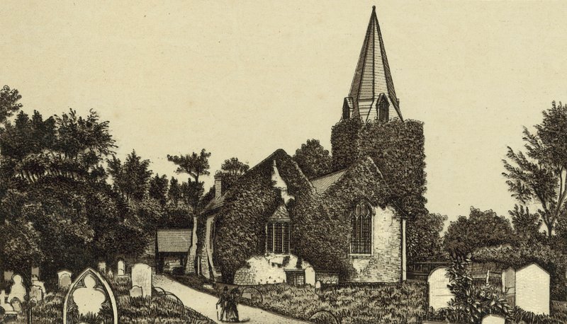 Stoke Poges kyrka av English School