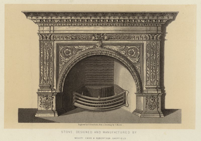 Spis, designad och tillverkad av Messrs Carr and Robertson Sheffield (litografi) av English School