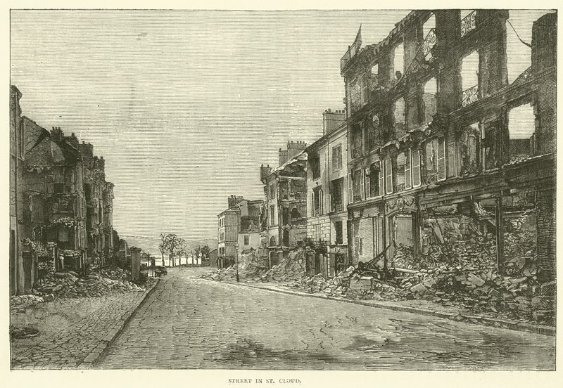 Gata i St Cloud, november 1870 av English School