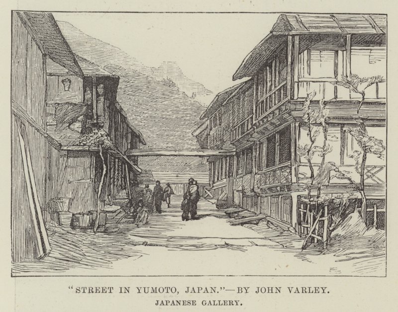 Gata i Yumoto, Japan (gravyr) av English School