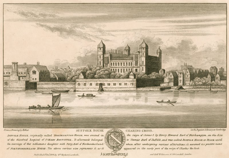 Suffolk House (senare Northampton House och Northumberland House), Charing Cross, London av English School