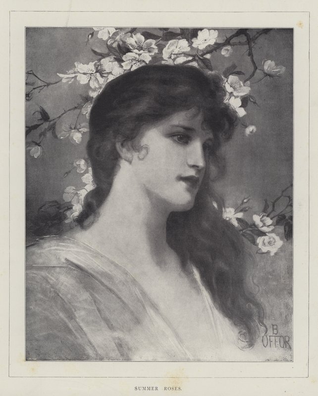 Sommarrosor (litho) av English School