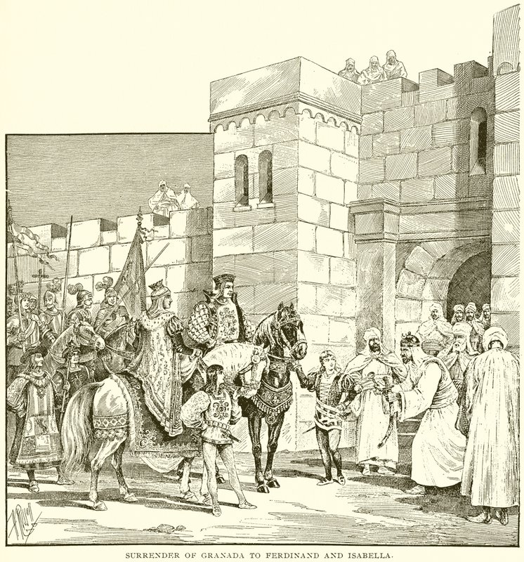 Överlämnande av Granada till Ferdinand och Isabella av English School
