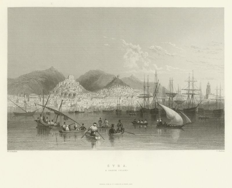 Syra, en grekisk ö, 1837 av English School