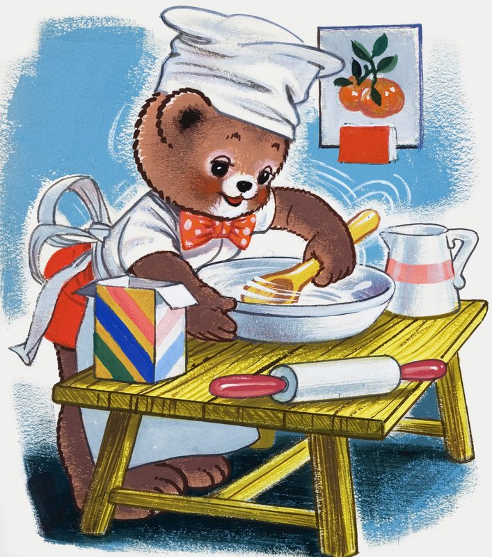 Teddybjörn (med dolda föremål) av English School
