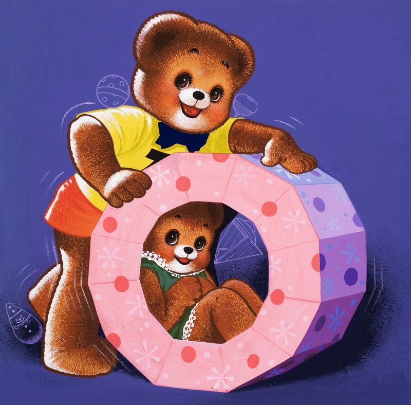 Teddybjörn (med dolda föremål) av English School