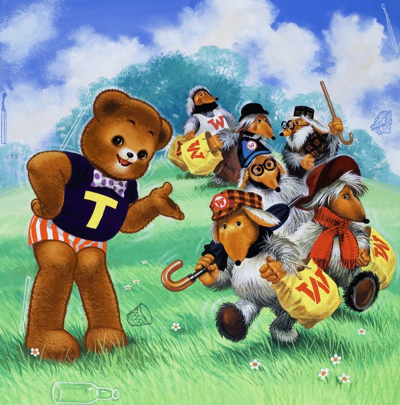 Teddybjörn (med dolda föremål) av English School