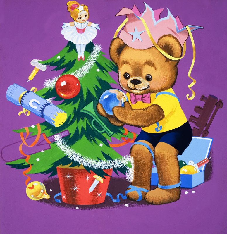 Teddybjörn (med dolda föremål) av English School