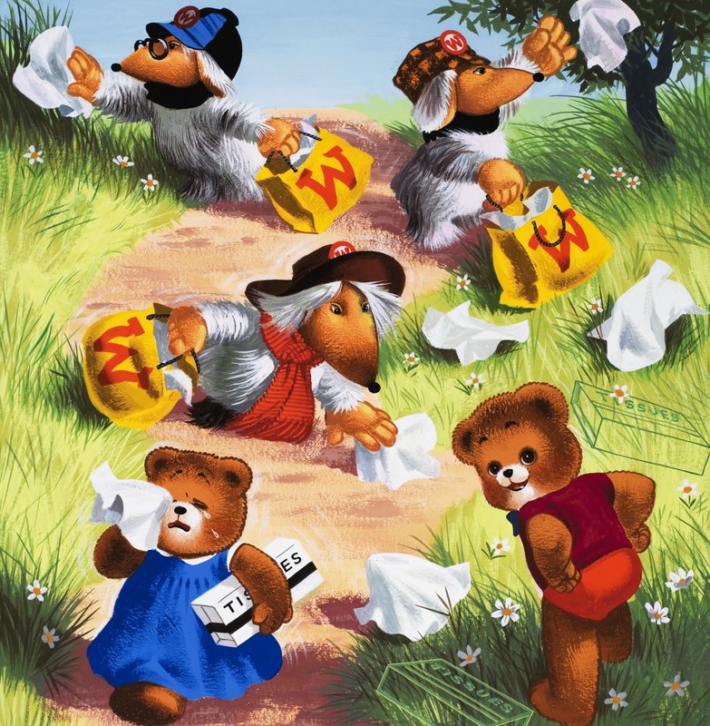 Bamse (med skjulte genstande) sved av English School