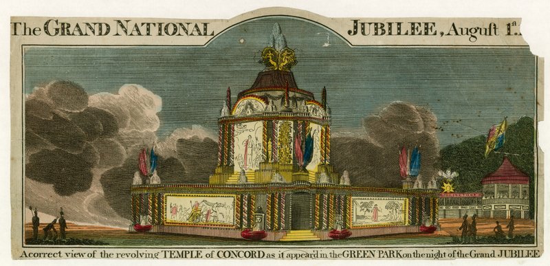 Temple of Concord för att fira freden 1814 av English School